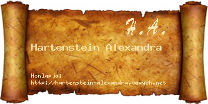 Hartenstein Alexandra névjegykártya