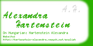 alexandra hartenstein business card